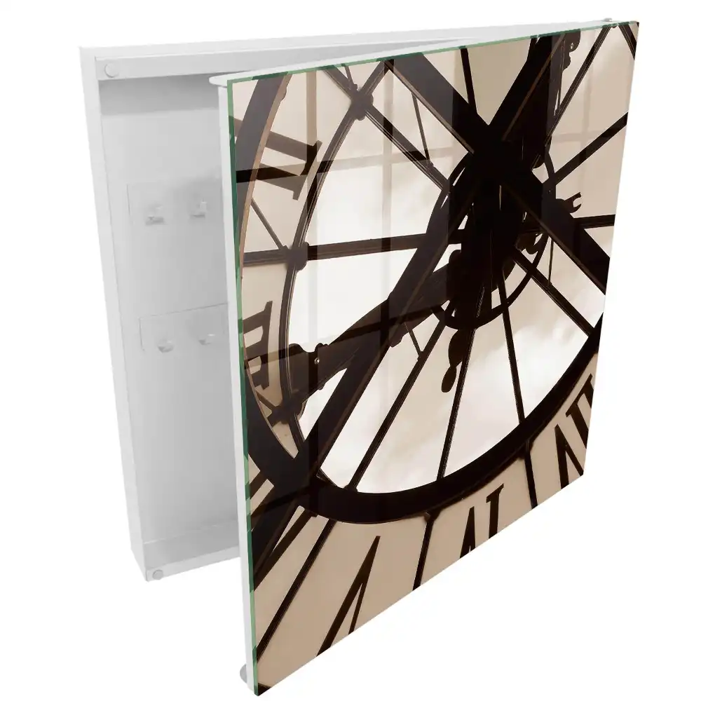 Armoire à clés cadran d'horloge et élégance industrielle