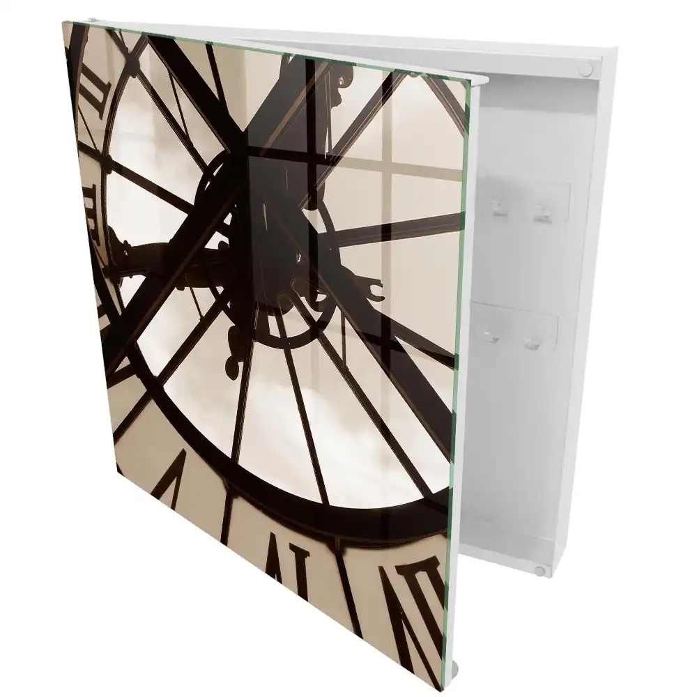 Armoire à clés cadran d'horloge et élégance industrielle