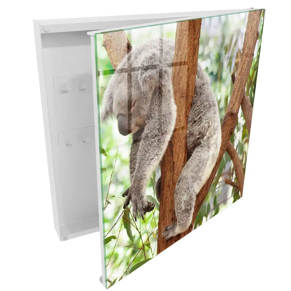 Boîte à clés murale koala sur un arbre dans un cadre naturel