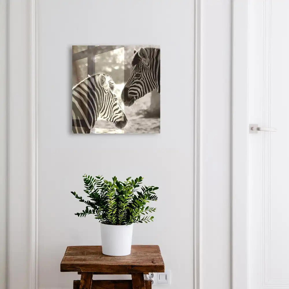 Armoire à clés zèbres en harmonie noire et blanche