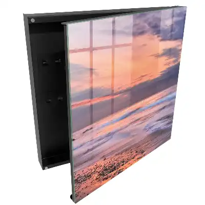 Boîte à clés murale coucher de soleil romantique sur la mer