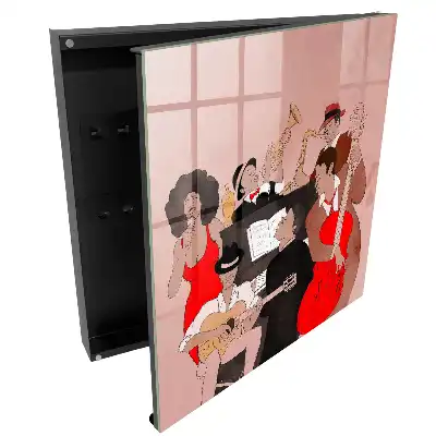 Boîte à clés l'énergie des musiciens de jazz couleurs chaudes