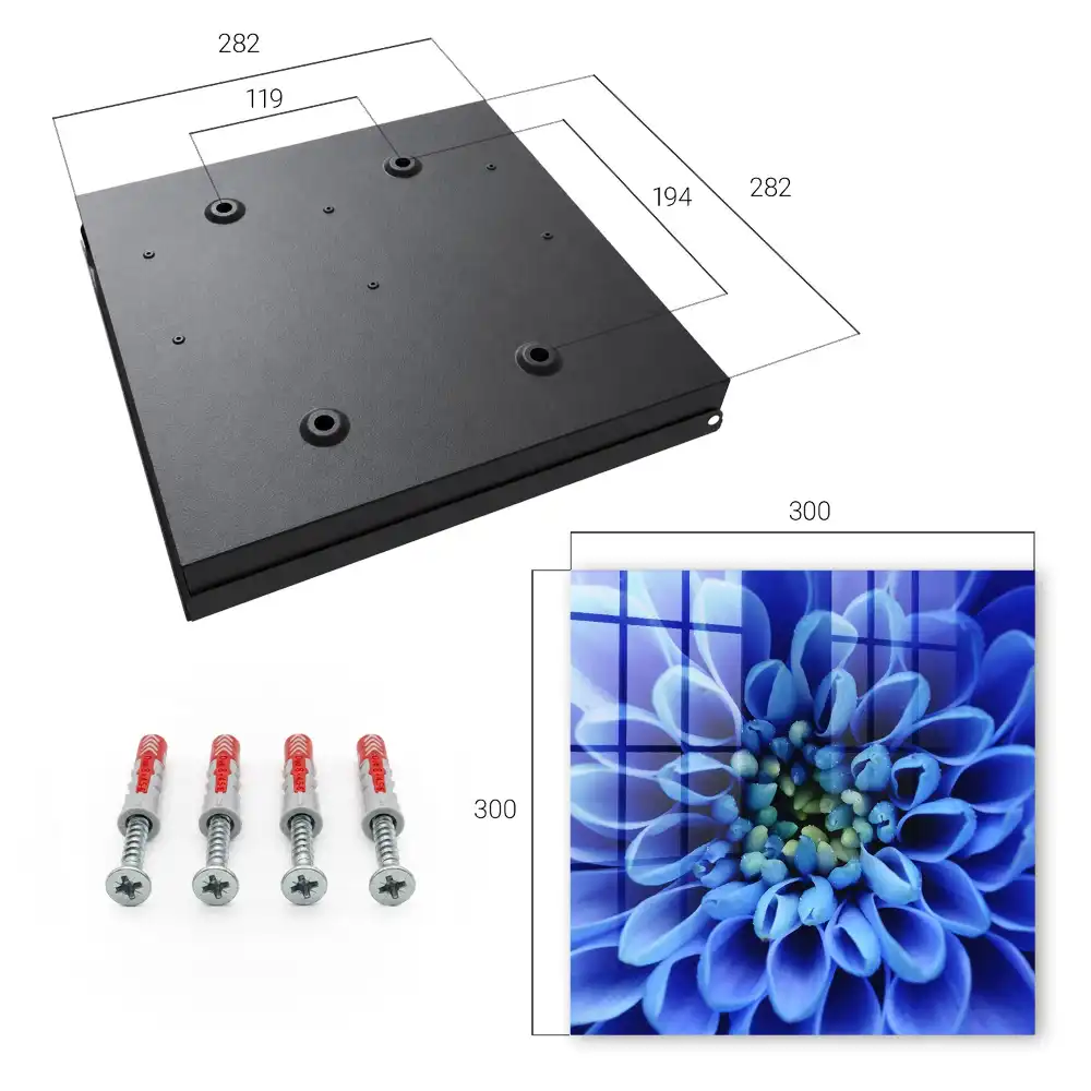Armoire à clés des pétales d'un bleu intense sont disposés en spirale.