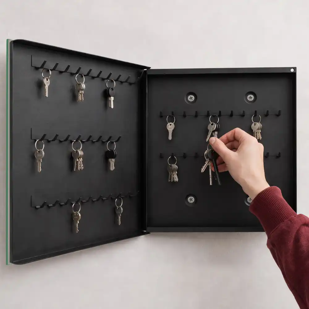 Armoire à clés des pétales d'un bleu intense sont disposés en spirale.