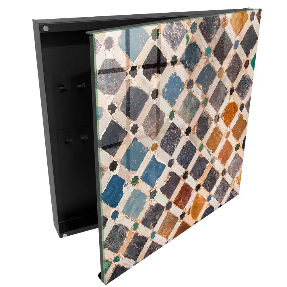 Armoire à clés des carreaux colorés créent un motif plein de vie