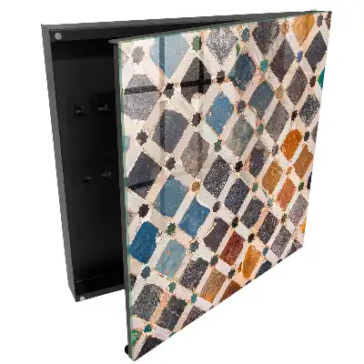 Armoire à clés des carreaux colorés créent un motif plein de vie