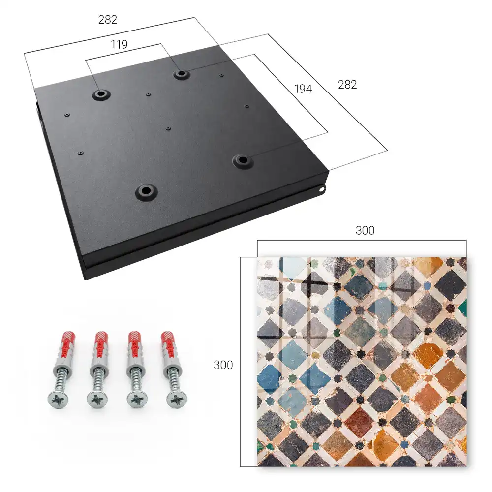 Armoire à clés des carreaux colorés créent un motif plein de vie