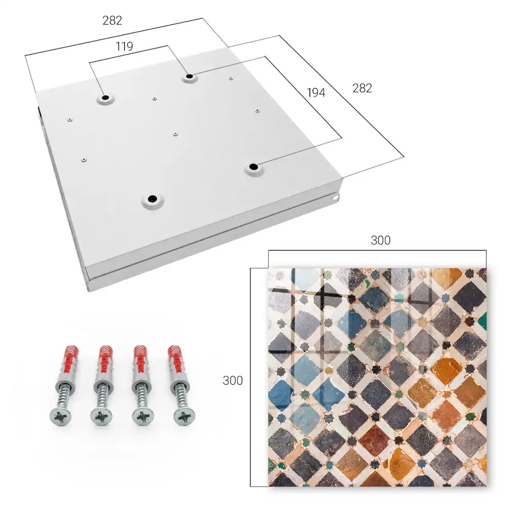 Armoire à clés des carreaux colorés créent un motif plein de vie