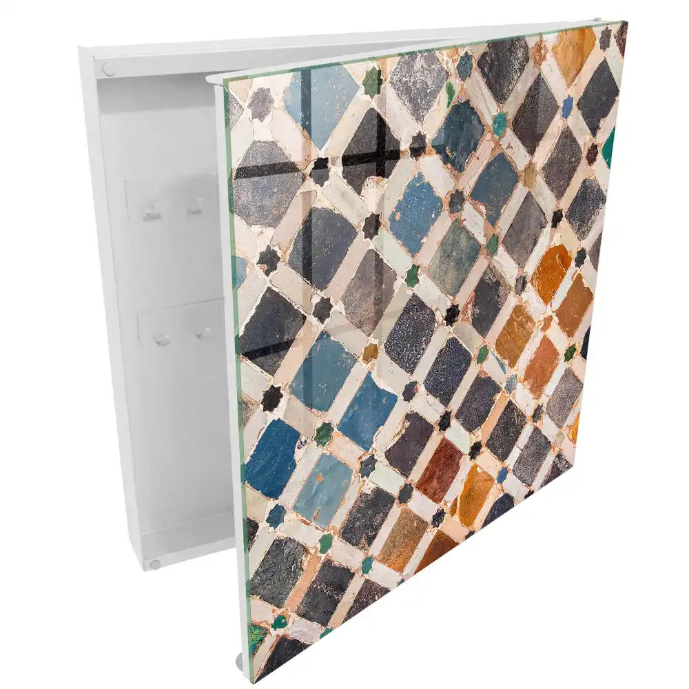 Armoire à clés des carreaux colorés créent un motif plein de vie