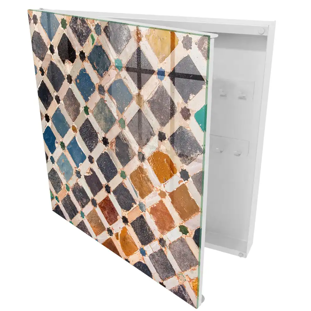 Armoire à clés des carreaux colorés créent un motif plein de vie