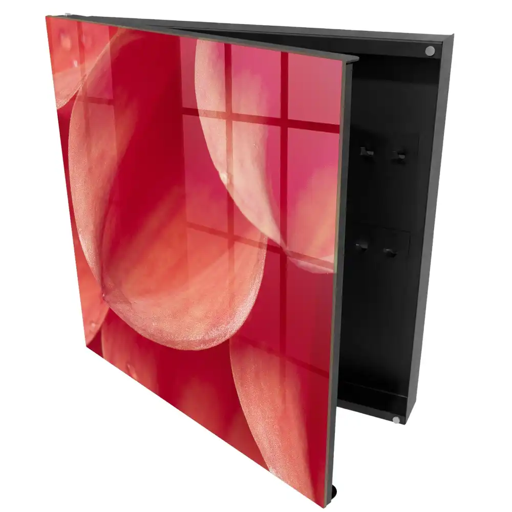 Armoire à clés gros plan sur des pétales de fleurs aux couleurs chaudes