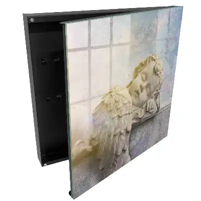 Armoire à clés la paix d'un ange sur un fond aux couleurs chaudes