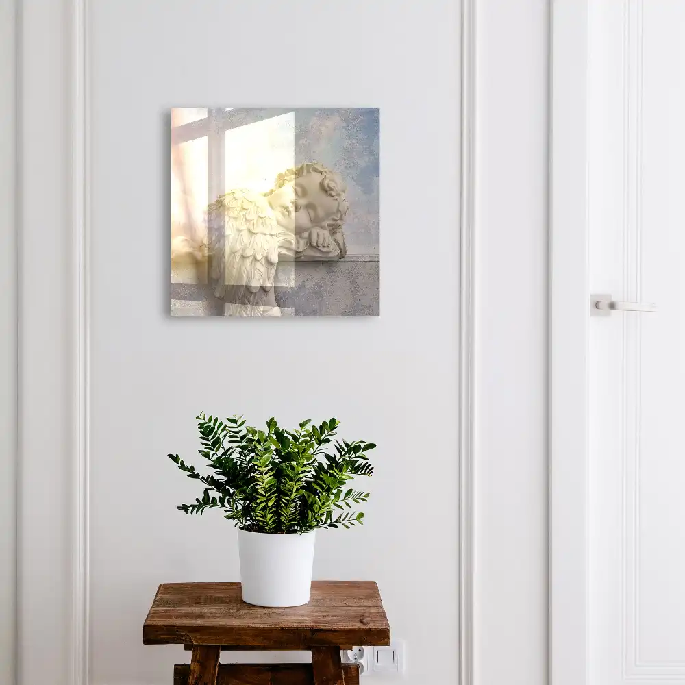 Armoire à clés la paix d'un ange sur un fond aux couleurs chaudes
