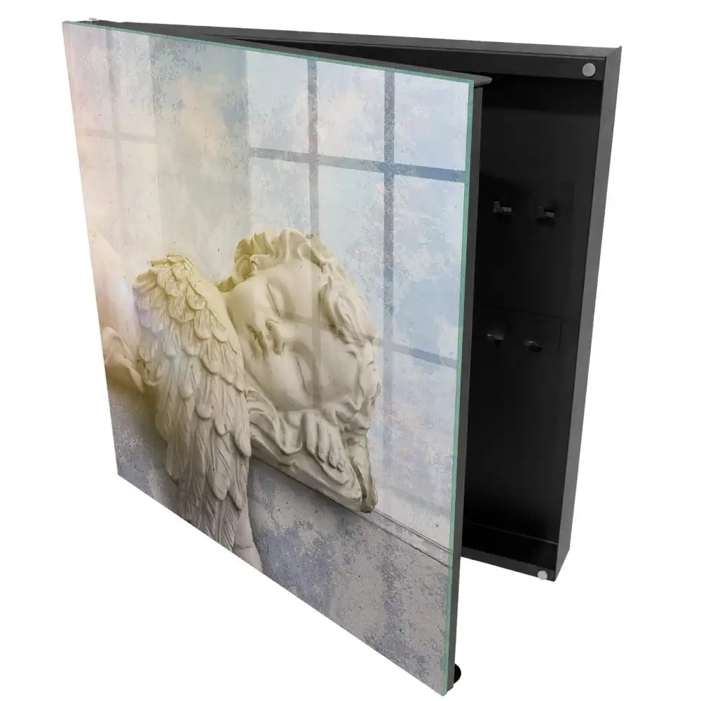 Armoire à clés la paix d'un ange sur un fond aux couleurs chaudes