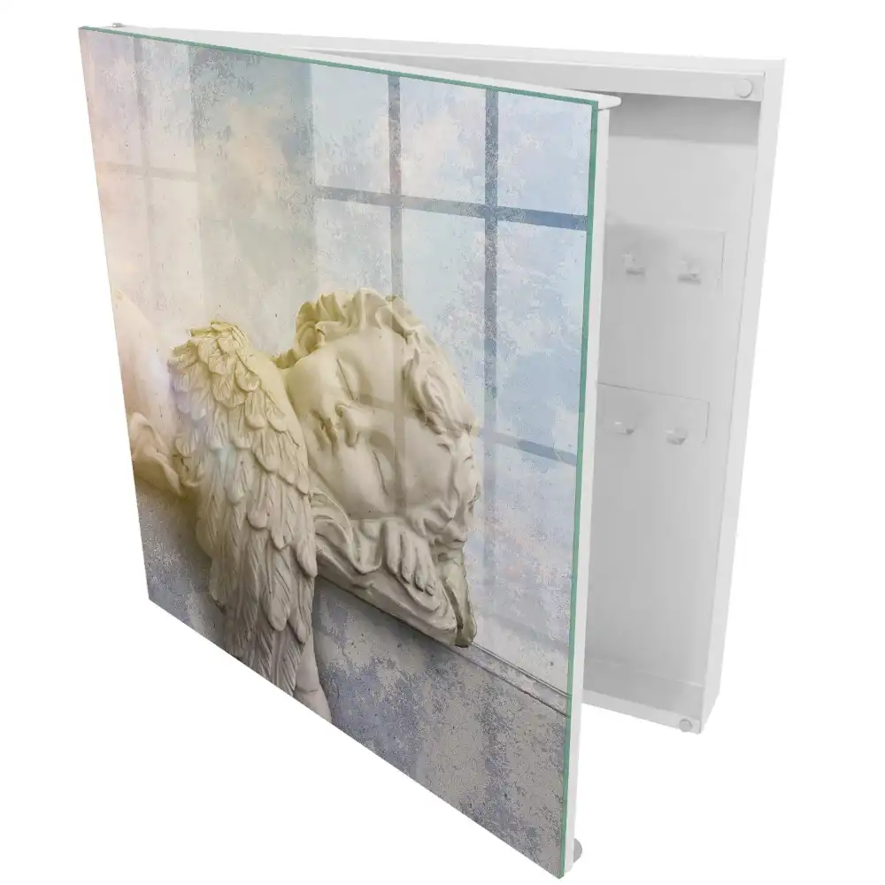 Armoire à clés la paix d'un ange sur un fond aux couleurs chaudes