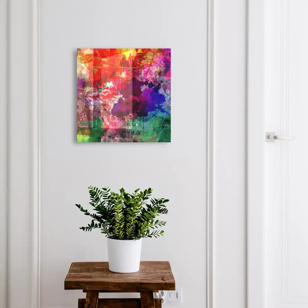 Boîte à clés murale la richesse des couleurs et l'intensité de la composition