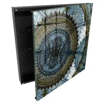 Armoire à clés détails et motifs géométriques en harmonie