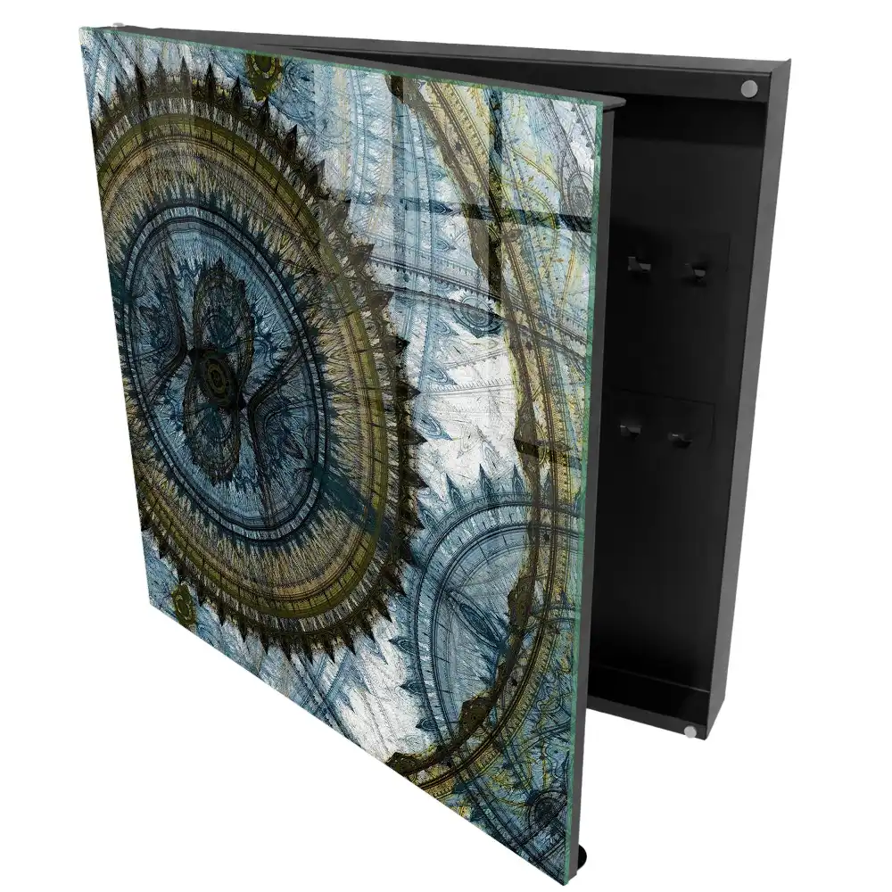Armoire à clés détails et motifs géométriques en harmonie