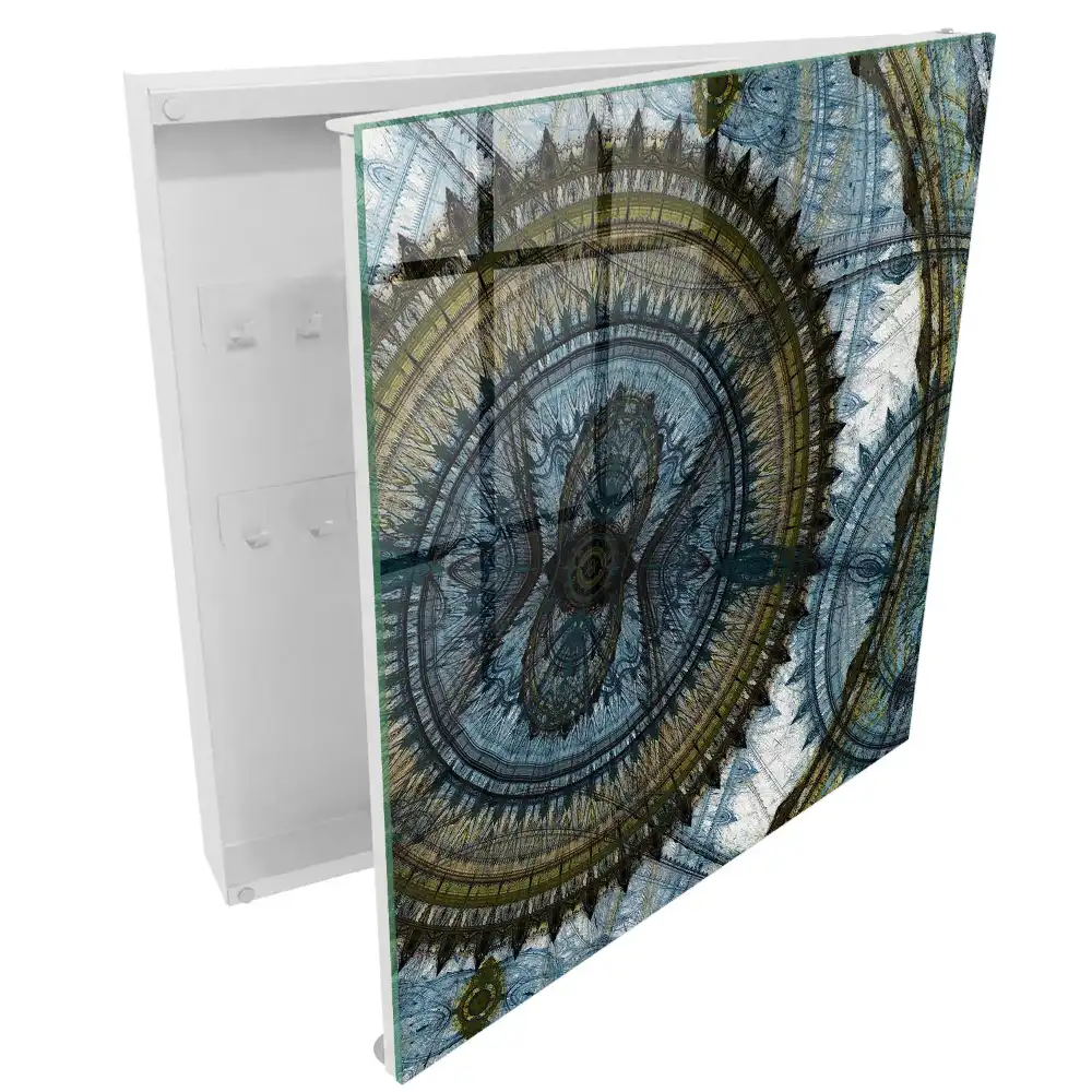 Armoire à clés détails et motifs géométriques en harmonie