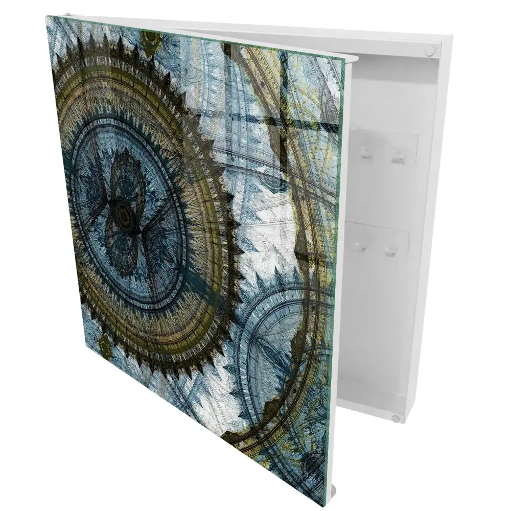 Armoire à clés détails et motifs géométriques en harmonie