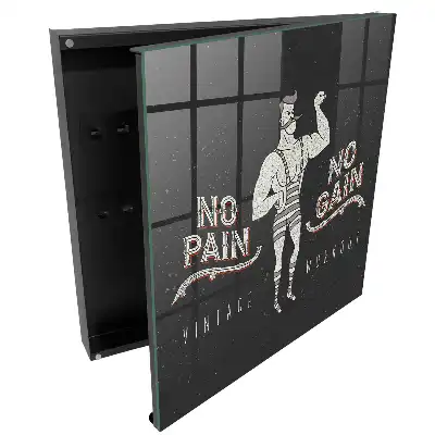 Armoire à clés homme fort rétro avec une inscription motivante
