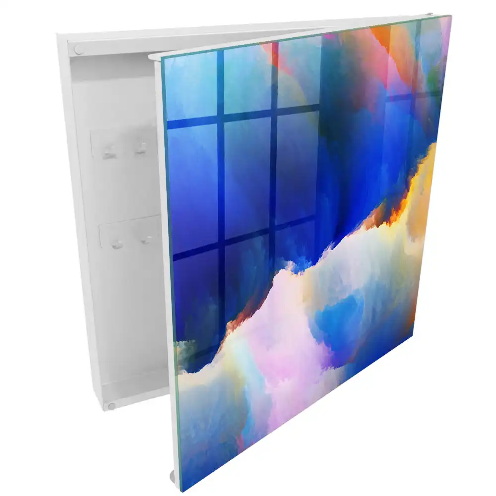 Boîte à clés murale un mélange éclatant de couleurs et l'énergie de l'harmonie