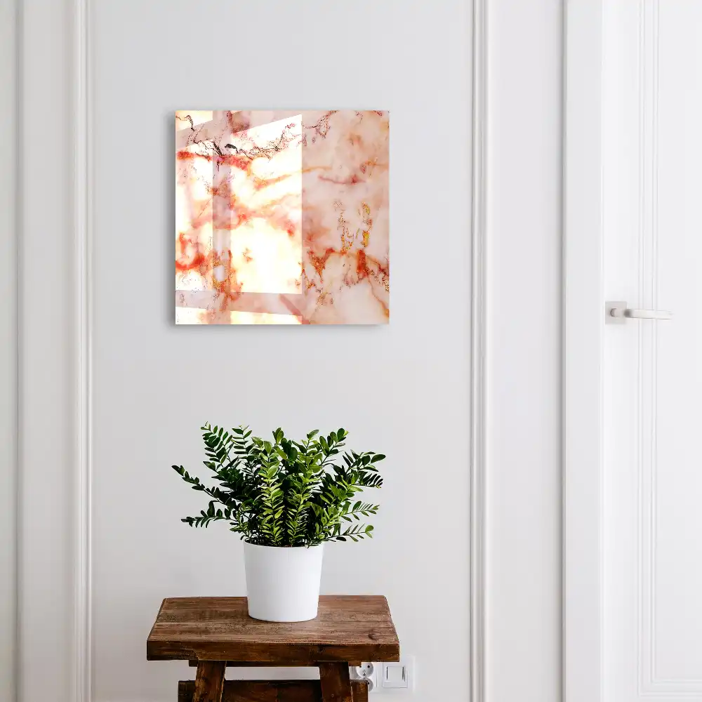 Boîte à clés murale élégance et luxe des motifs en marbre aux tons chauds
