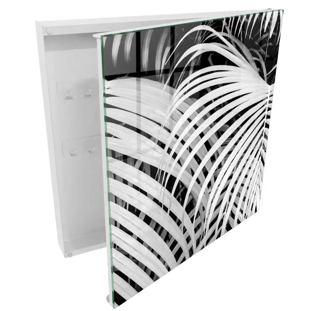 Armoire à clés feuilles efficaces en noir et blanc