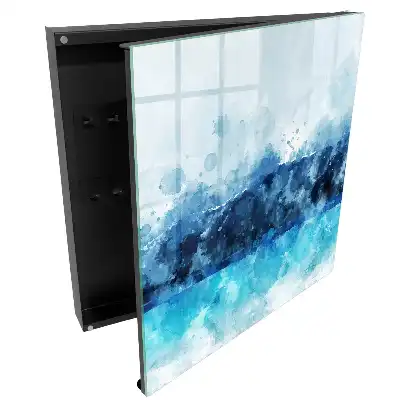 Boîte à clés murale vagues turquoise dans un style moderne