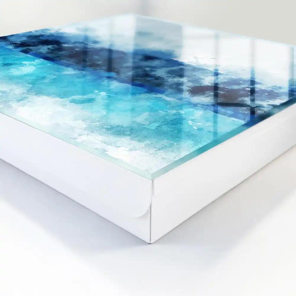 Boîte à clés murale vagues turquoise dans un style moderne
