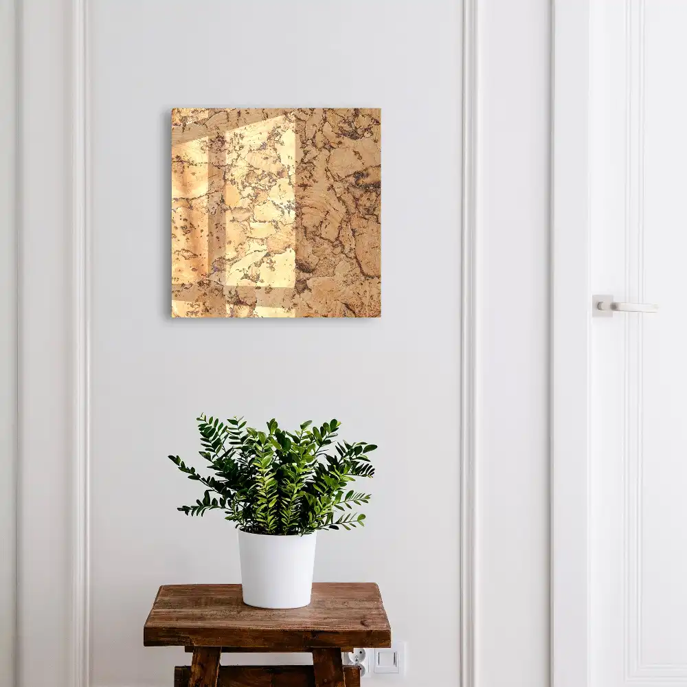 Boîte à clés motif en liège naturel aux tons chauds