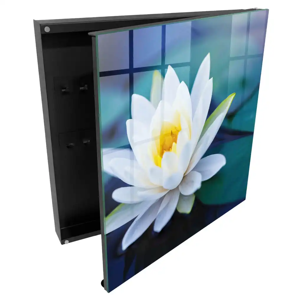 Armoire à clés nénuphar sur un étang méditation en pleine nature