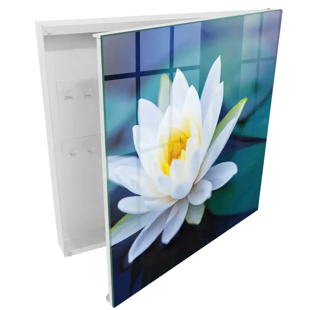 Armoire à clés nénuphar sur un étang méditation en pleine nature