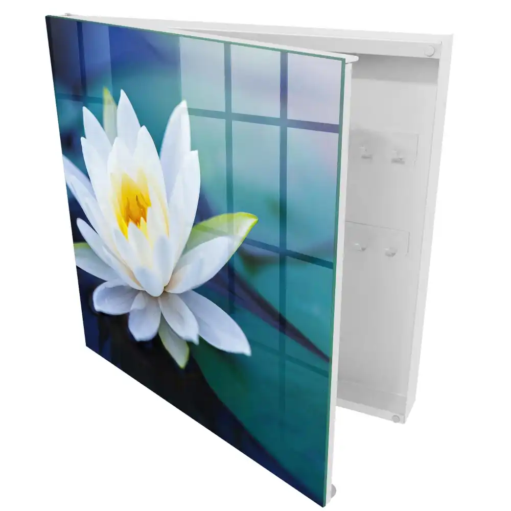 Armoire à clés nénuphar sur un étang méditation en pleine nature