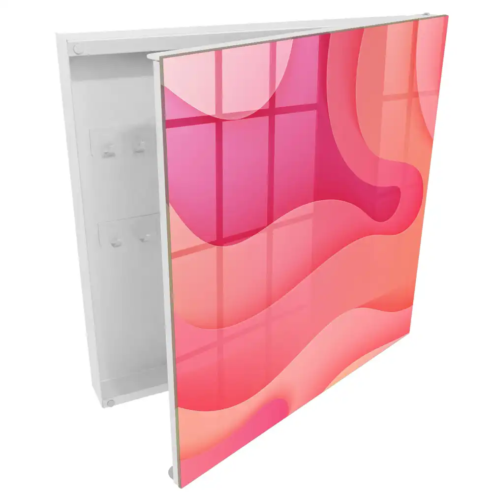 Armoire à clés formes arrondies et pastels dynamiques