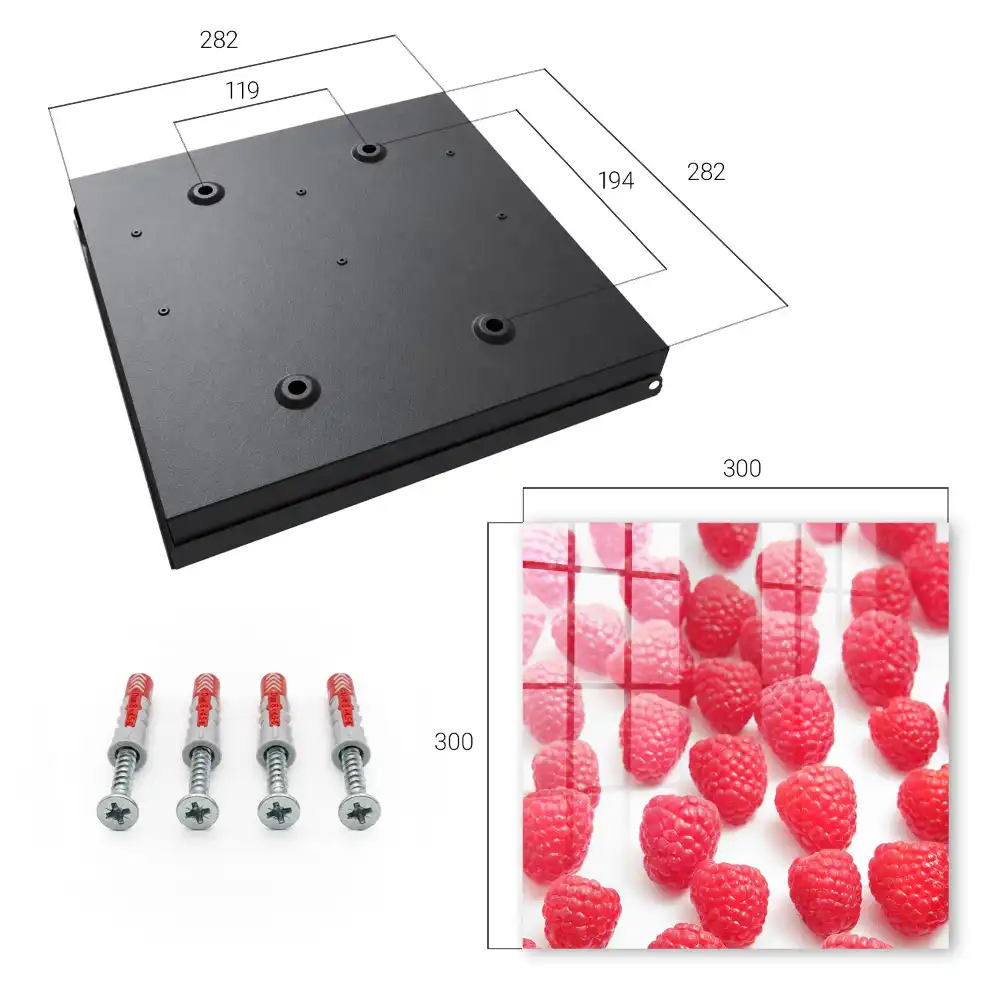 Armoire à clés framboises nutritives sur fond clair