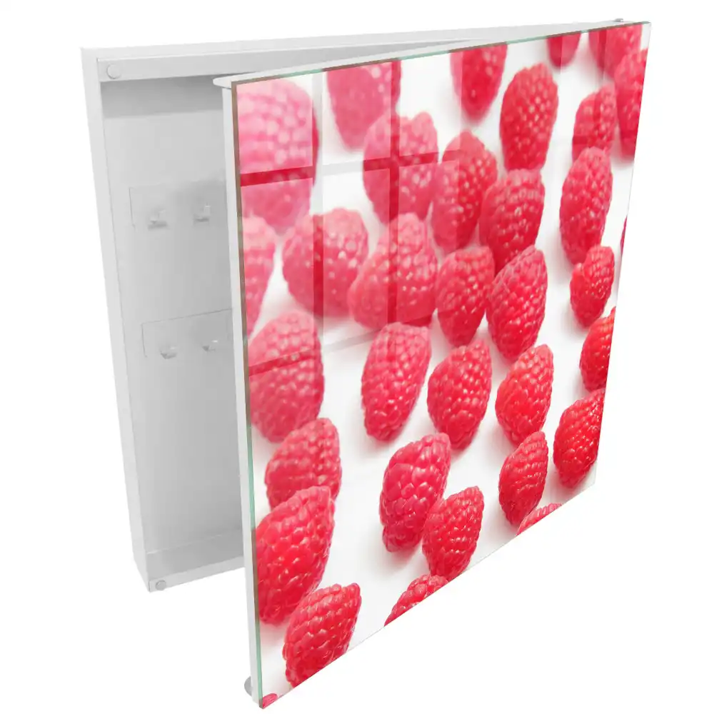 Armoire à clés framboises nutritives sur fond clair
