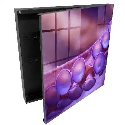 Boîte à clés murale ventouses violettes à l'atmosphère mystérieuse