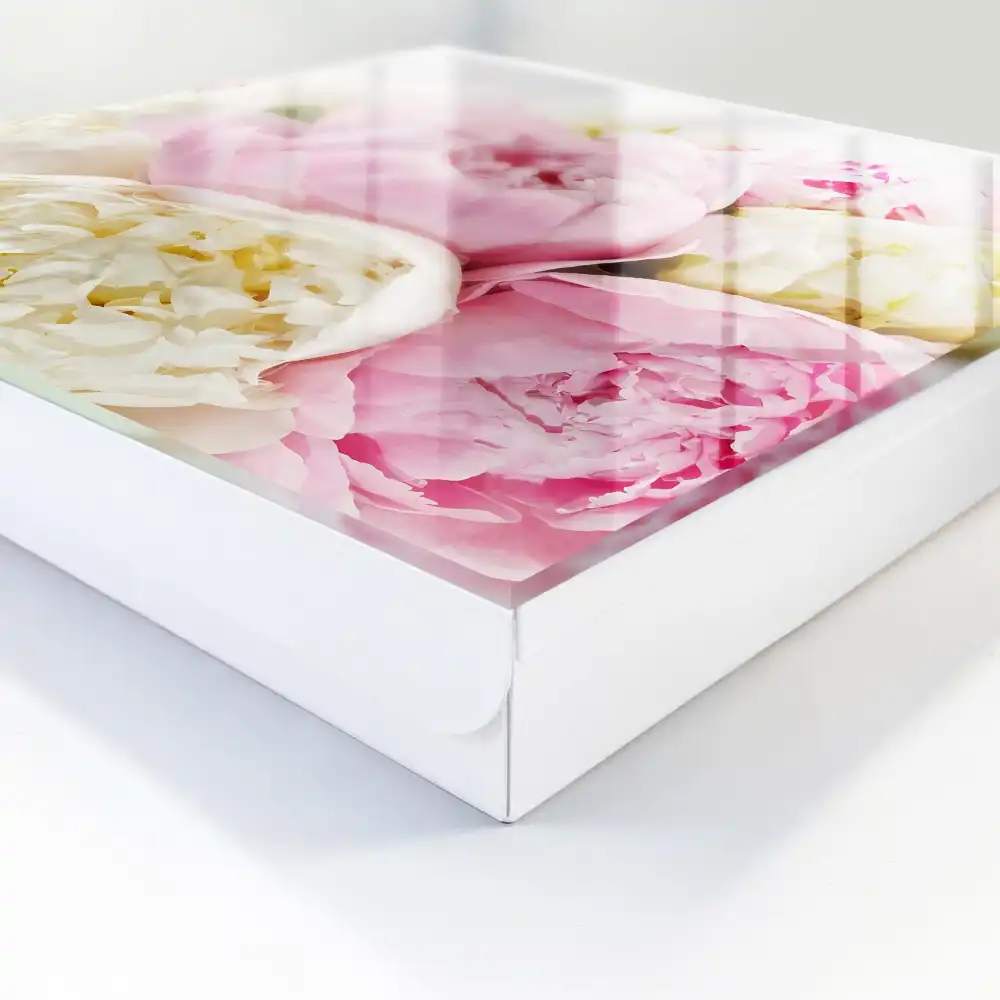 Boîte à clés murale pivoines délicates aux teintes pastel