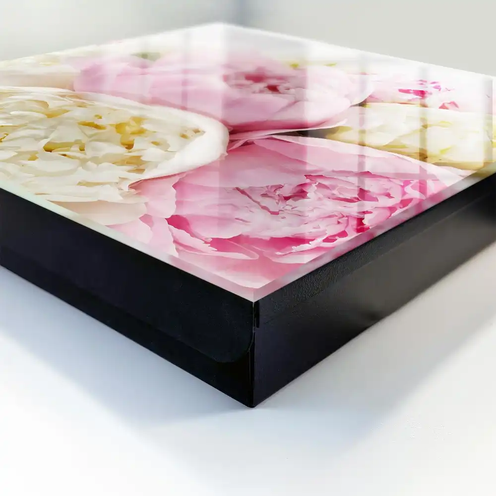 Boîte à clés murale pivoines délicates aux teintes pastel