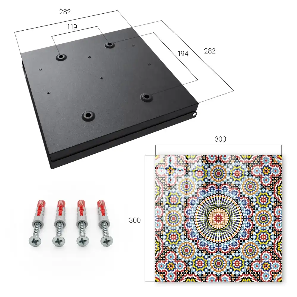 Armoire à clés compositions dynamiques de motifs de mosaïque colorés