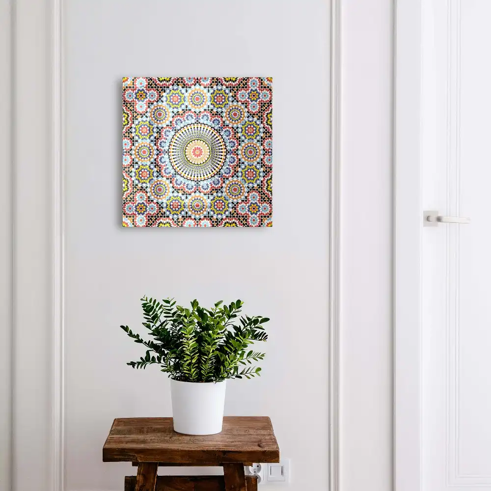 Armoire à clés compositions dynamiques de motifs de mosaïque colorés