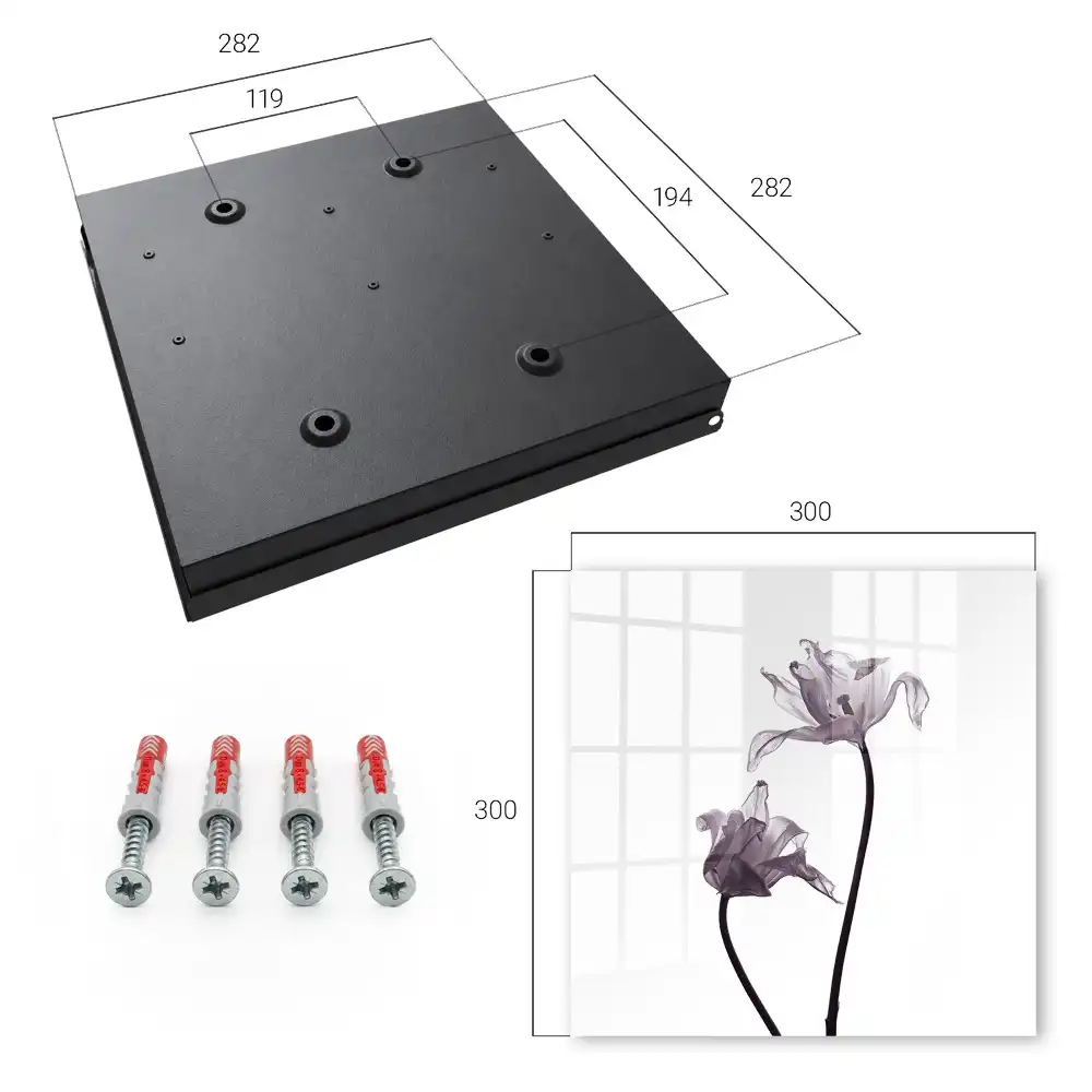 Armoire à clés fleurs délicates sur fond clair