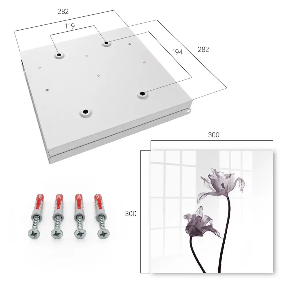 Armoire à clés fleurs délicates sur fond clair