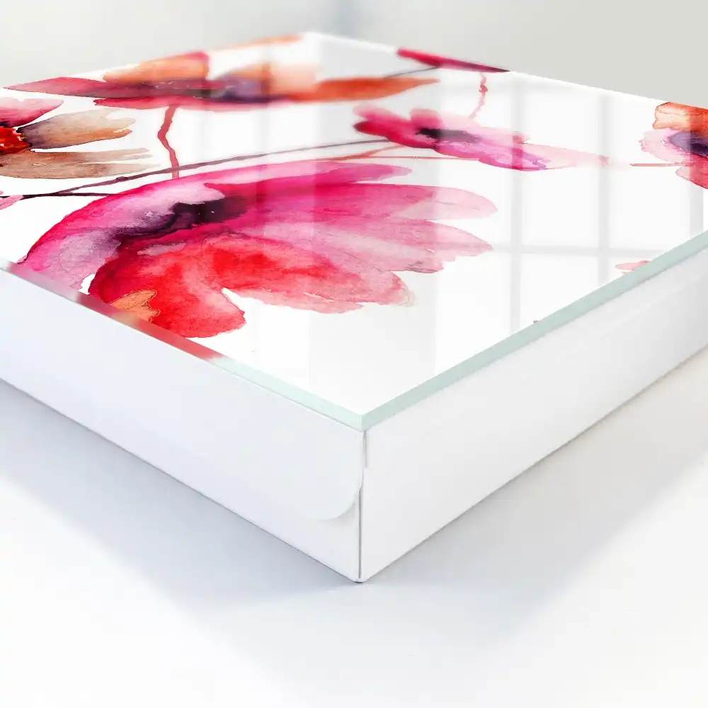 Armoire à clés fleurs à l'aquarelle et la délicatesse des couleurs