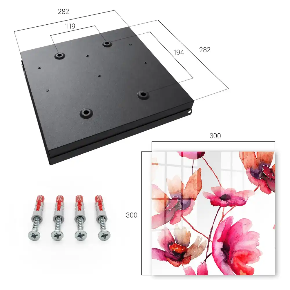 Armoire à clés fleurs à l'aquarelle et la délicatesse des couleurs