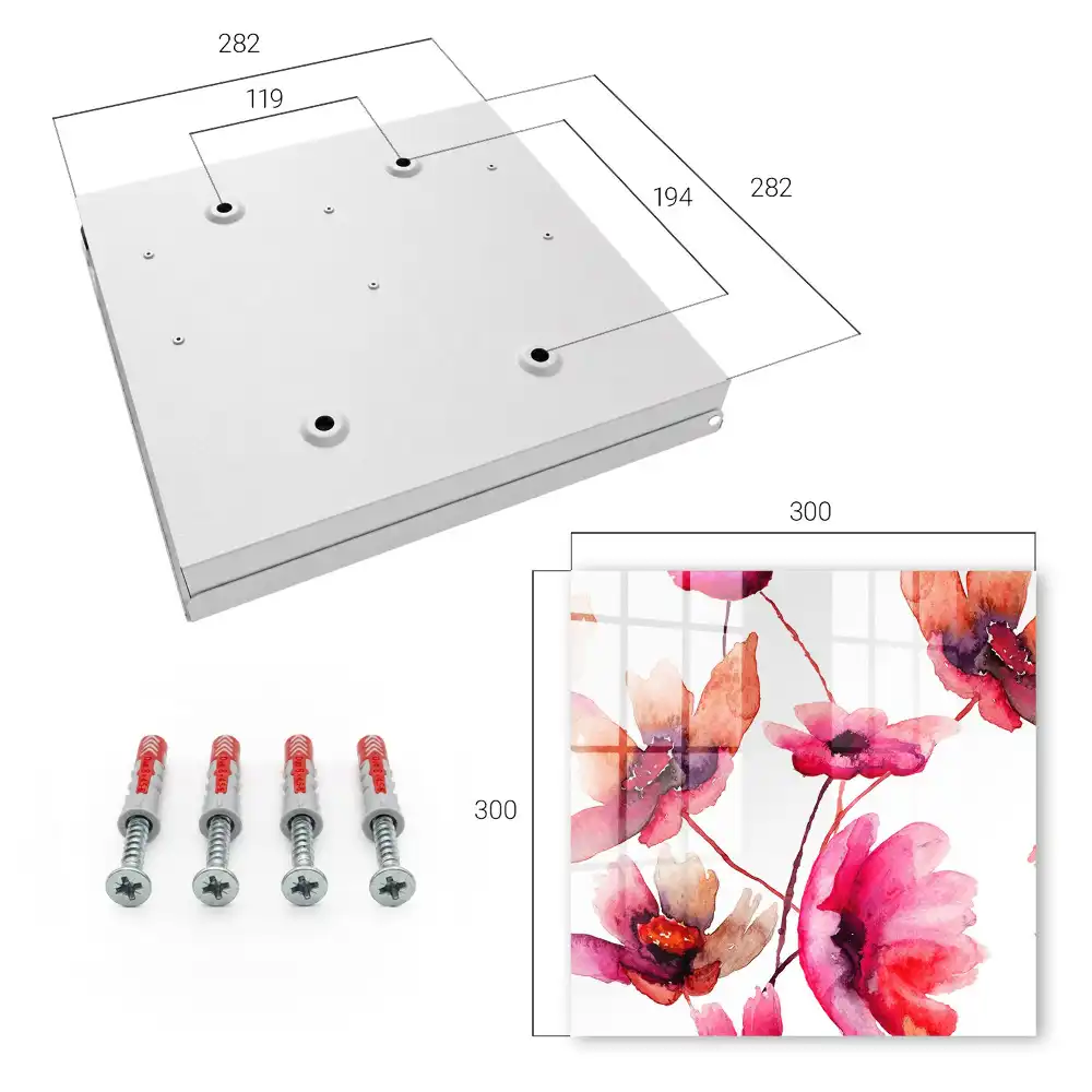 Armoire à clés fleurs à l'aquarelle et la délicatesse des couleurs