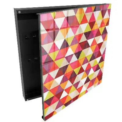 Boîte à clés une mosaïque colorée de triangles créant une dynamique