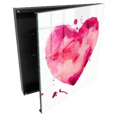 Boîte à clés murale un cœur aquarelle plein d'énergie et d'émotion