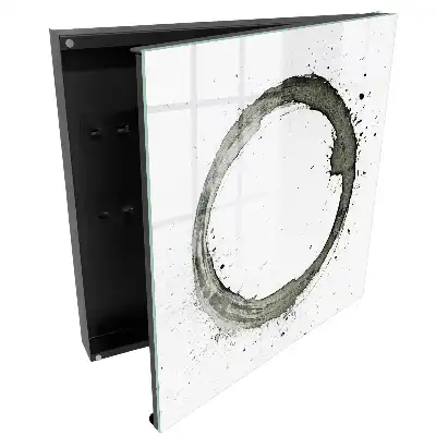 Armoire à clés cercle minimaliste et éclaboussures de peinture